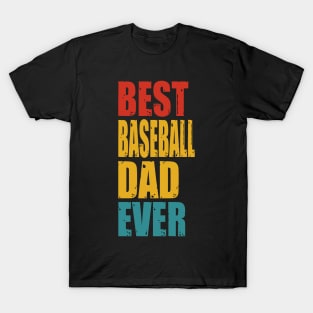 Vintage Best Baseball Dad Ever T-shirt T-Shirt